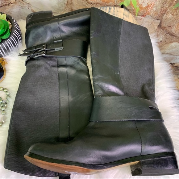 JOE'S Black Leather Riding Boots, 9M - Picture 8 of 14